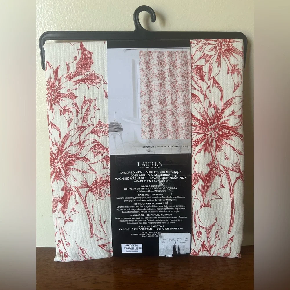 LRL Ralph Lauren Floral Shower Curtain 70x72
